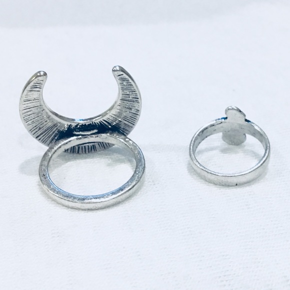 Sacred Hawk & Moon Ring Bundle Set - NWOT - Picture 3 of 8